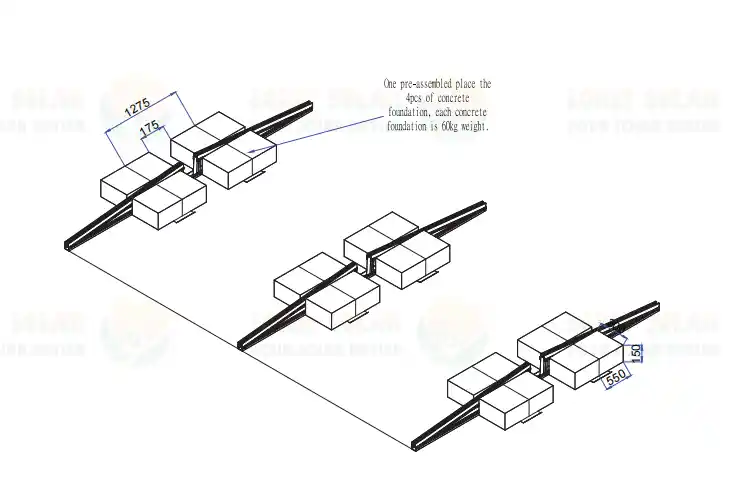 East-West Ballast solar mounting bracket